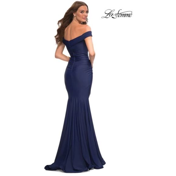 La Femme Off-the-Shoulder Long Formal Gown - Size 12 - New - Picture 3 of 5